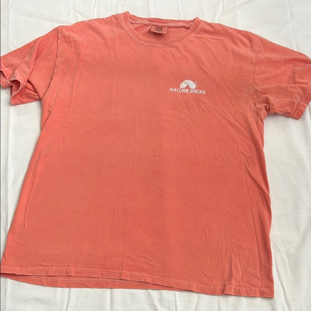 Orange Short Sleeve Tee Casual Cotton